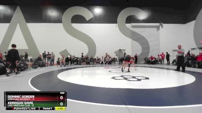 100 lbs Semis & 1st Wrestleback (8 Team) - Kerrigan Davis, Lake Wrestling Club vs Dominic Gorder, Wrestling University