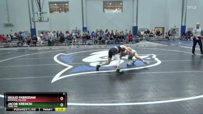 125 lbs Champ. Round 2 - Jacob Kresicki, York (PA) vs Giulio Fabriziani, Roanoke College