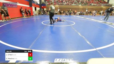 52 lbs Rr Rnd 2 - Jax O'Neil, Glenpool Warriors vs Dominick Medina, Bristow Youth Wrestling