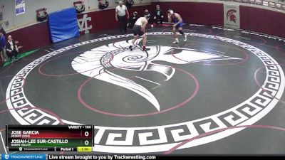 144 lbs Champ. Round 1 - Jose Garcia, Desert Oasis vs Josiah-Lee Sur-Castillo, Green Valley