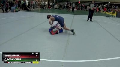 110 lbs Cons. Round 2 - Emmet Mercier, Summit Wrestling Academy vs Clayton Schams, LAW