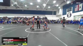 126 lbs Cons. Round 1 - Jaxyn Netzley, Eastvale Elite vs Merric Carnes, Temescal Canyon