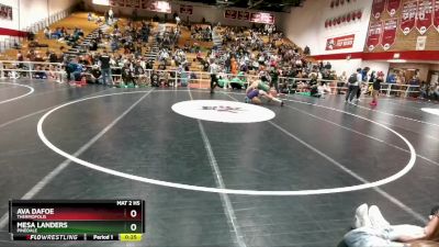 170 lbs Cons. Round 3 - Mesa Landers, Pinedale vs Ava Dafoe, Thermopolis