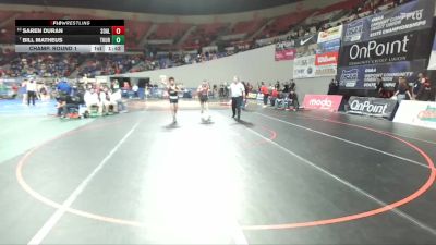 5A Boys 150 lbs Champ. Round 1 - Bill Matheus, Thurston Boys vs Saren Duran, South Albany Boys
