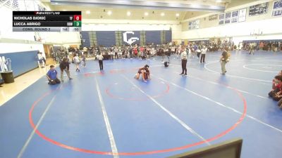 157 lbs Cons. Round 2 - Nicholas Djokic, Team Faith vs Lucca Abrigo, Rancho Bernardo Wrestling