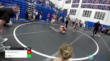 70 lbs 3rd Place - Eli Zimmerman, Lions Wrestling Academy vs Ryker Peck, Standfast