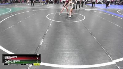 115 lbs Cons. Round 2 - Mariah Nogami, Adrian C Wilcox vs Karina Cetz, Hillsdale