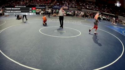 D 3 150 lbs Champ. Round 1 - Sam Williamson, St. Louis Catholic vs David Massicot, John Curtis Christian