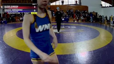 103 lbs Semifinal - Alexis Dobson, New England College vs Gianna Hernandez, Western New England