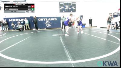 90-100 lbs Rr Rnd 2 - Danielle Sales, Chickasha Youth Wrestling vs Jett McConnell, Chickasha Youth Wrestling