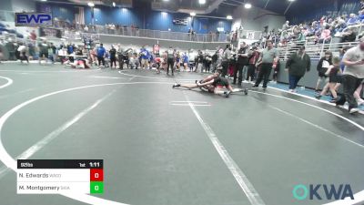 92 lbs Quarterfinal - Noah Edwards, Wagoner Takedown Club vs Maverick Montgomery, Skiatook Bulldog Wrestling