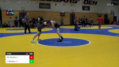 147 lbs Round Of 16 - Michael Romero, St. John Bosco vs Jaxon Mackey, Basic (NV)