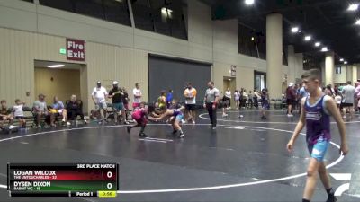 90 lbs Placement Matches (16 Team) - Dysen Dixon, Rabbit WC vs Logan Wilcox, The Untouchables