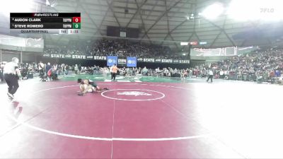 Boys 2A 113 lbs Quarterfinal - Steve Romero, Toppenish vs Audon Clark, Toppenish