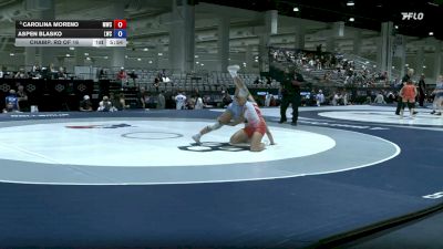 57 kg Champ. Rd Of 16 - Carolina Moreno, Matador Wrestling Club vs Aspen Blasko, Laker Wrestling Club