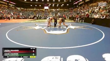 6A-215 lbs Cons. Round 2 - Chase Calhoon, Topeka-Washburn Rural vs Jaxon Vikander, Manhattan