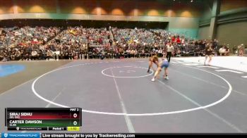 106 lbs Quarterfinal - Carter Dawson, Glide vs Siraj Sidhu, Del Oro