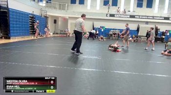 48 lbs 1st Place Match - Evan Hill, Niceville Wrestling Academy vs Weston Olvra, Honey Badger Wrestling Club