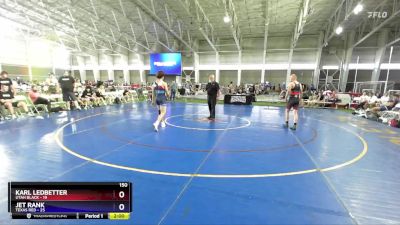 150 lbs Round 2 (8 Team) - Karl Ledbetter, Utah Black vs Jet Rank, Texas Red