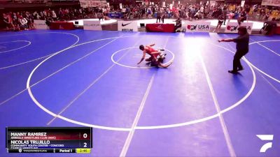 132 lbs Cons. Round 1 - Manny Ramirez, Arreola Wrestling Club (AWC) vs Nicolas Trujillo, Community Youth Center - Concord Campus Wrestling