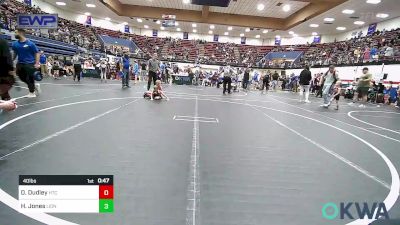 40 lbs Consolation - Denver Dudley, Hinton Takedown Club vs Hatcher Jones, Lions Wrestling Academy