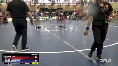 120 lbs Cons. Semi - Roman Kile, Iowa vs Caleb Lightfoot, Dubuque Wrestling Club