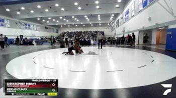 150 lbs Cons. Round 4 - Christopher MInsky, Yucca Valley Wrestling vs Mekias Dumas, Peninsula