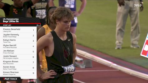 High School Boys' 200m 5A, Finals 1