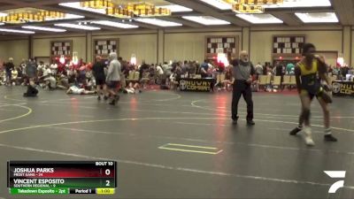 130 lbs Finals (8 Team) - Joshua Parks, Frost Gang vs Vincent Esposito, Southern Regional