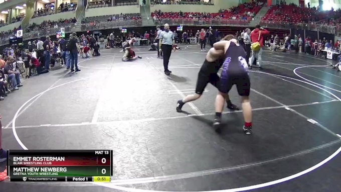 200 lbs Semifinal - Emmet Rosterman, Blair Wrestling Club vs Matthew ...