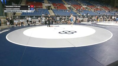 175 lbs Cons. Sub-rd Of 32 - Maximus Fortier, West Virginia vs Mason Carnrite, California