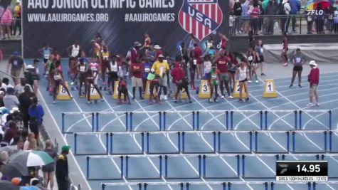 Youth Girls' 100m Hurdles Championship, Semi-Finals 7 - Age 13