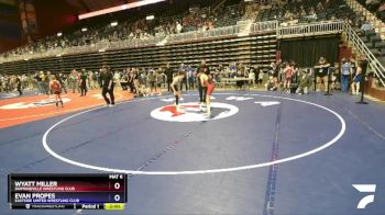 102 lbs Quarterfinal - Wyatt Miller, Diamondville Wrestling Club vs Evan Propes, Eastside United Wrestling Club