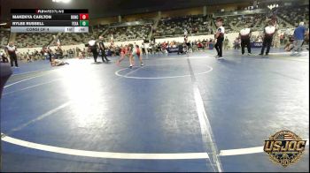 81 lbs Consi Of 4 - Makenya Carlton, Duncan Demon Wrestling vs Rylee Russell, Texas Select Wrestling