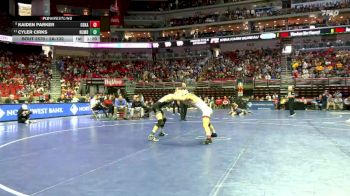 2A-132 lbs Cons. Semi - Kaiden Parker, Oskaloosa vs Cyler Cirks, Humboldt