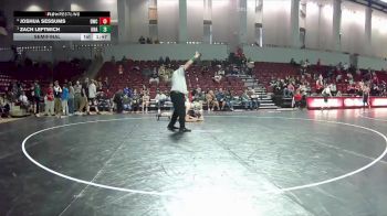 215 lbs Semifinal - Zach Leftwich, Unaffiliated vs Joshua Sessums, Dinwiddie Wrestling Club
