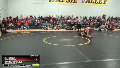 16 lbs Round 1 - Eli Higgins, South Winneshiek vs Samuel Genolous, Waverly-Shell Rock