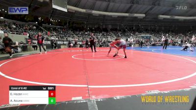 90 lbs Consi Of 8 #2 - Grayson Hazen, Woodland Wrestling Club vs Amelia Acuna, Hawkeye WC