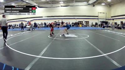 125 lbs 1st Place Match - Brett Stanley, John Carroll University vs Joshua Jasionowicz, East Stroudsburg University