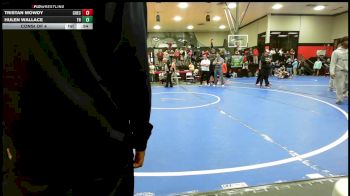 285 lbs Consi Of 4 - Tristan Mowdy, Checotah vs Hulen Wallace, Tulsa Hale