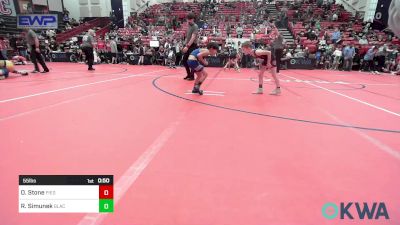 55 lbs Consi Of 8 #2 - Oaklee Stone, Piedmont vs Rudy Simunek, Blackwell Wrestling Club