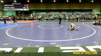 54 lbs Round Of 32 - Lennox Caro, Team Aggression vs Arianna Jones, Crater Mat Club