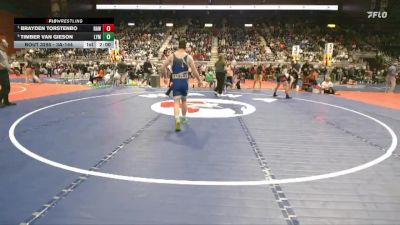 3A-144 lbs Semifinal - Brayden Torstenbo, Rawlins vs Timber Van Gieson, Lyman