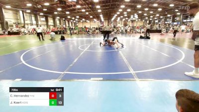 70 lbs Rr Rnd 1 - Chase Hernandez, TYW New Breed Elementary vs Jayden Koert, Iron Horse Wrestling Club