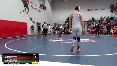 190 lbs Quarterfinal - Jamar James, Lewisburg vs JD Matthews, North Pontotoc High School