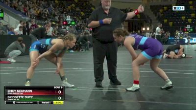 136 lbs Semifinal - Bridgette Duty, Army WCAP vs Emily Neumann, Iowa Wesleyan