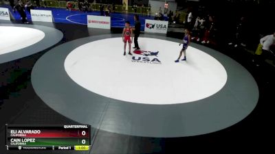 98 lbs Quarterfinal - Cain Lopez, California vs Eli Alvarado, California