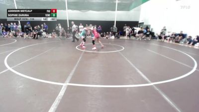 115 lbs Cons. Round 1 - Addison Metcalf, Paola vs Sophie Zaruba, Team Central Wrestling Club