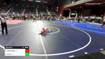 78 lbs 2nd Place - Emma Hernandez, Lockwood WC vs Elijah Crain, Eastside United