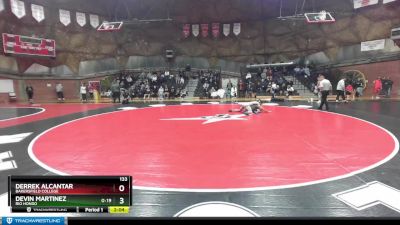 133 lbs 1st Place Match - Devin Martinez, Rio Hondo vs Derrek Alcantar, Bakersfield College